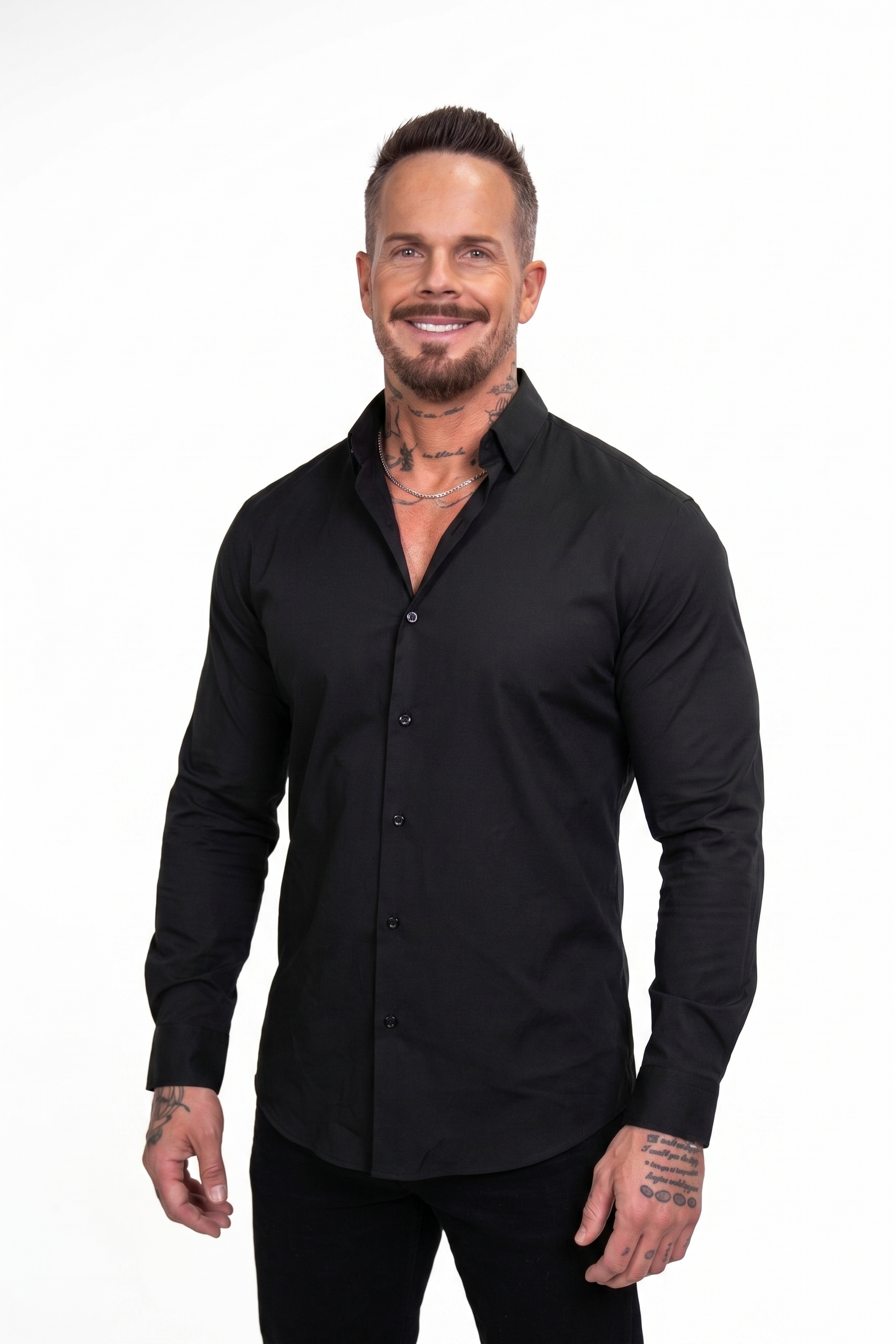 Lionclaw Men's Slim-Fit Athletic Dress Shirt