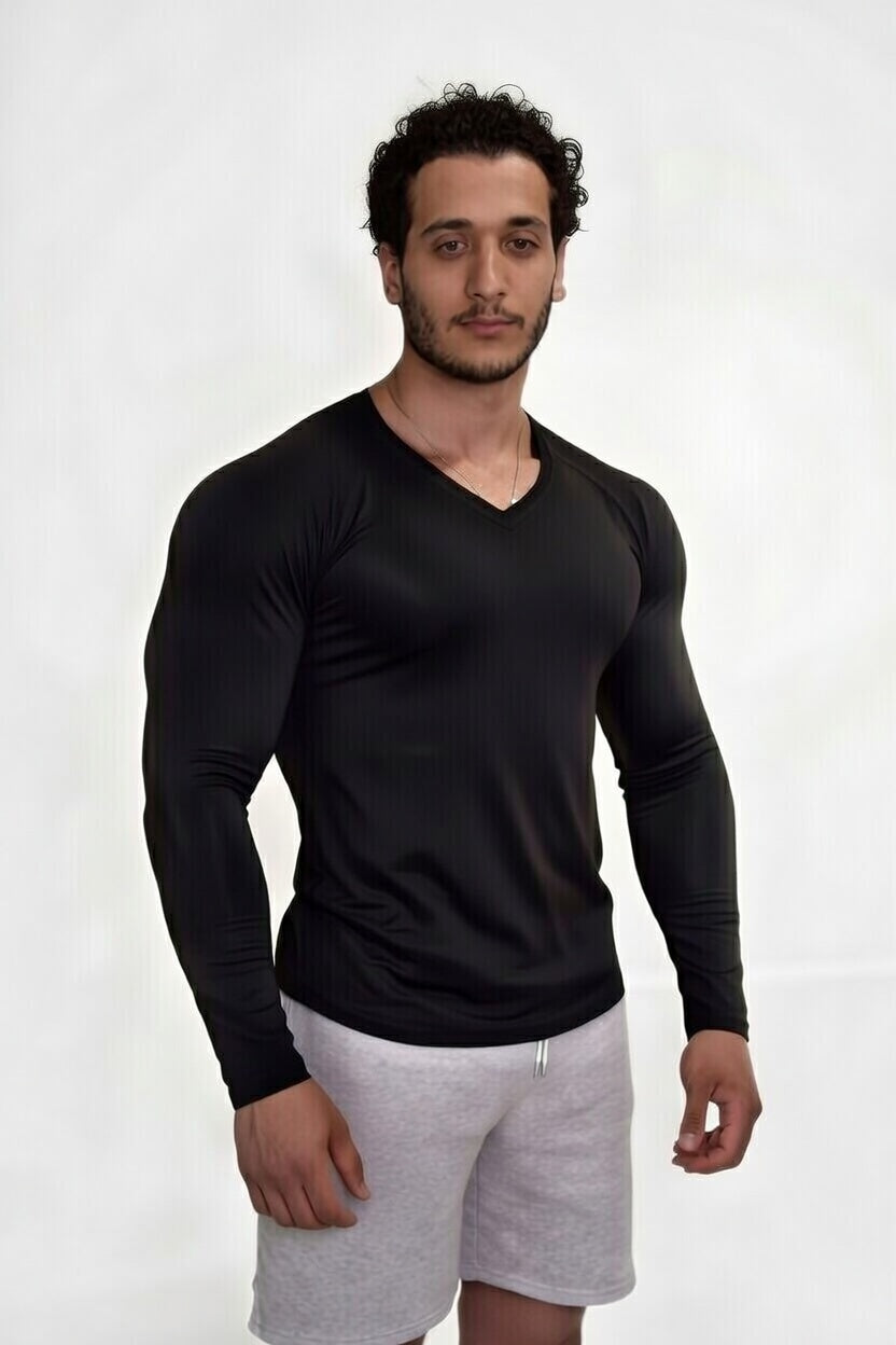 Lionclaw Men's Fitted Athletic Long-sleeve T-Shirt